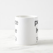 Peace Love Yoga -Modern Motivational Lifestyle Tea コーヒーマグカップ (中央)