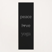 Peace Love Yoga | Motivational Modern Statement ヨガマット (正面)