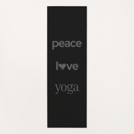 Peace Love Yoga | Motivational Modern Statement ヨガマット