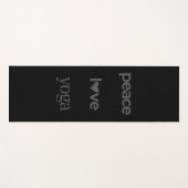 Peace Love Yoga | Motivational Modern Statement ヨガマット (正面(横))