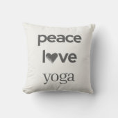 Peace Love Yoga - Reversible Modern Motivational クッション (正面)