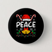 Peace Matching I Come In Peace Couples Santa Hat C 缶バッジ (正面)