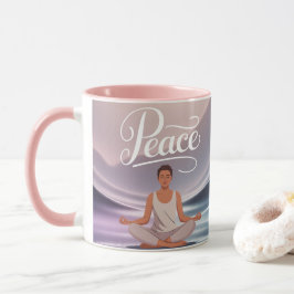 Peace Meditation Mug Lotus Position マグカップ