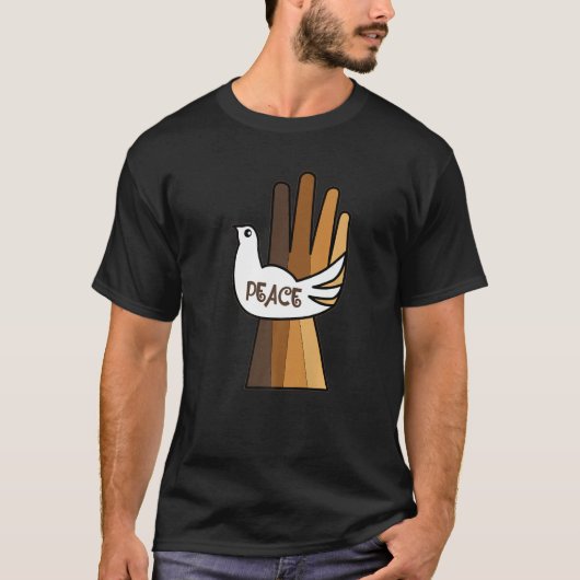 Peace Melanin Hand Black History Month BLM African Tシャツ (正面)