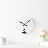 Peace Minimal Art Wall Clock ラウンド壁時計 (ホーム)