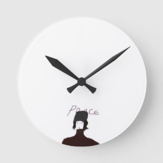 Peace Minimal Art Wall Clock ラウンド壁時計