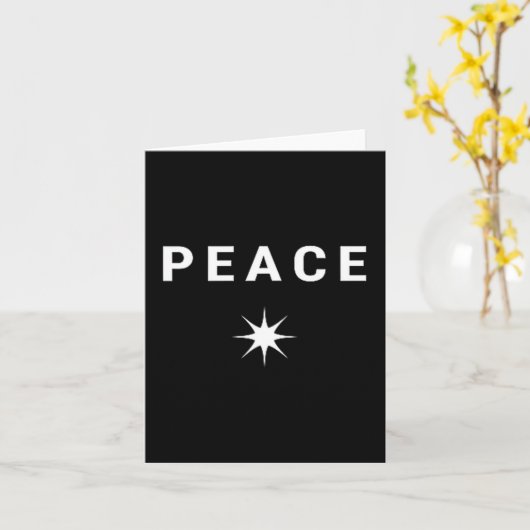 Peace Minimalist Symbol  カード (黄色い花)
