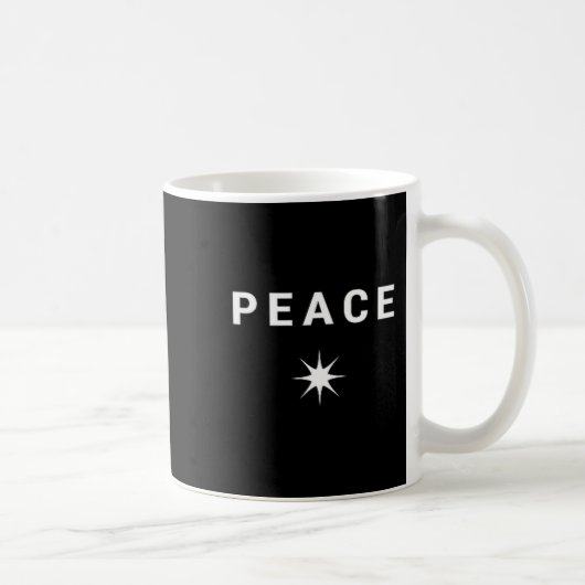 Peace Minimalist Symbol  コーヒーマグカップ (右)