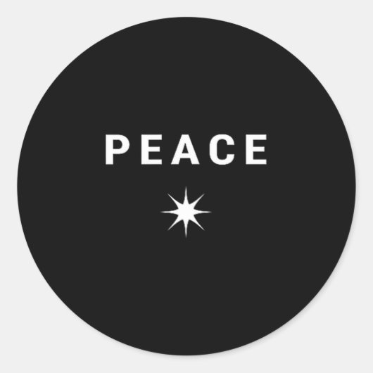 Peace Minimalist Symbol  ラウンドシール (正面)