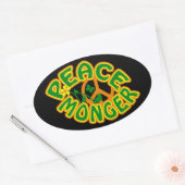 Peace Mongerスタンプ 楕円形シール (封筒)