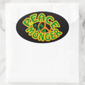 Peace Mongerスタンプ 楕円形シール (バッグ)
