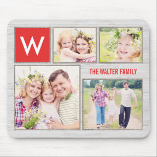 Peace Monogram編集可能カラーフォトマウスパッド マウスパッド