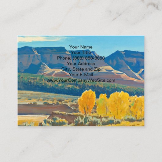 Peace Morning by Maynard Dixon Business Card 名刺 (裏面)