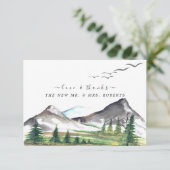 Peace Mountain Woodland Forest結婚の写真 サンキューカード (スタンド正面)