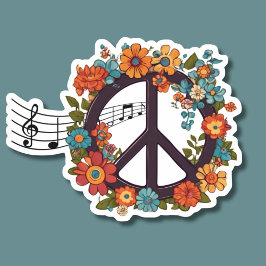 Peace Music Waterproof シール