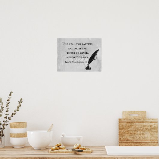 Peace, Not War - Emerson Quote Poster ポスター (キッチン)