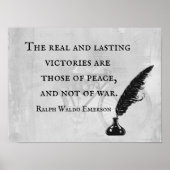 Peace, Not War - Emerson Quote Poster ポスター (正面)