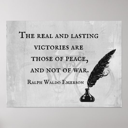 Peace, Not War - Emerson Quote Poster ポスター (正面)