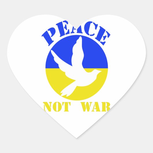 Peace not War - Peace for UKRAINE  ハートシール (正面)