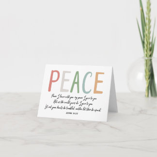 PEACE Note Cards John 14 27 Bible Verse ノートカード