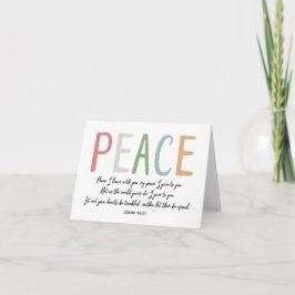 PEACE Note Cards John 14 27 Bible Verse ノートカード