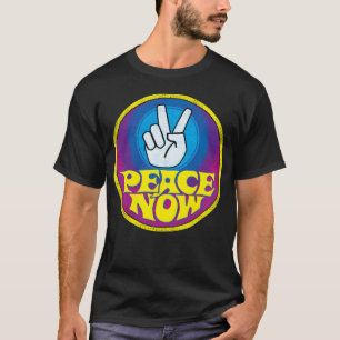 Peace Now GroovyレトロヒッピースタイルPesign Tシャツ
