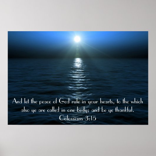 Peace of God bible verse verse Colossians 3:15 Pos ポスター (正面)
