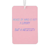 Peace of mind カーエアーフレッシュナー (裏面)