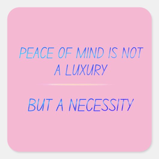 Peace of mind スクエアシール (正面)