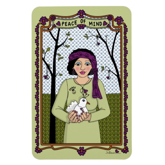 Peace of Mind_A_4x6冷蔵庫磁石 マグネット (縦)