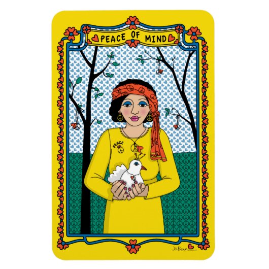 Peace of Mind_B_4x6冷蔵庫磁石 マグネット (縦)