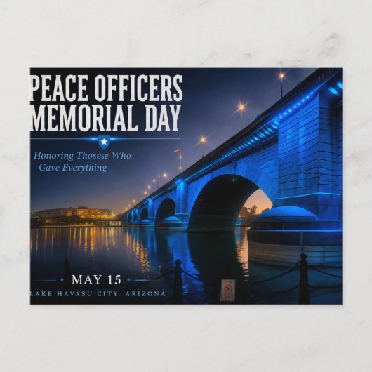 Peace Officers Memorial Day London Bridge ポストカード (正面)