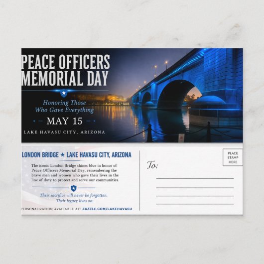 Peace Officers Memorial Day London Bridge ポストカード (正面)