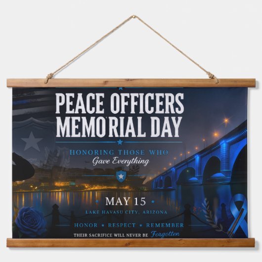 Peace Officers Memorial Day London Bridge 吊り下げ型タペストリー (正面)