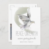 Peace on Earthの鳩の写真 シーズンポストカード (正面/裏面)
