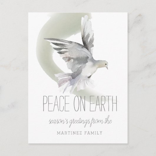 Peace on Earthの鳩の写真 シーズンポストカード (正面)