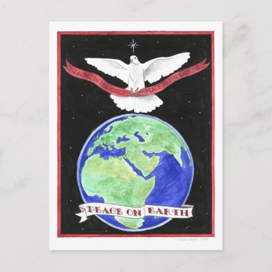 Peace on Earthはがき感動的 ポストカード (正面)