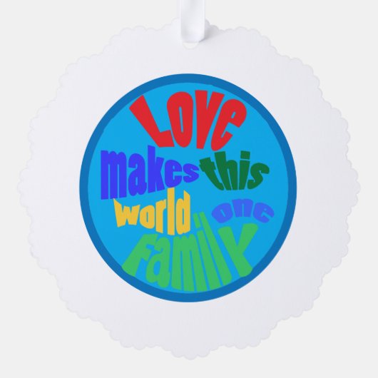 Peace on Earthイエスと子供 オーナメントカード (裏面)