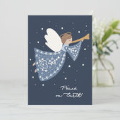 Peace on Earthクリスマスエンジェルホリデーカード シーズンカード (スタンド正面)