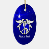 Peace on Earthクリスマスオーナメントテンプレート セラミックオーナメント (右)
