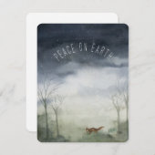 Peace on Earthクリスマスカードホリデーカード シーズンカード (正面/裏面)