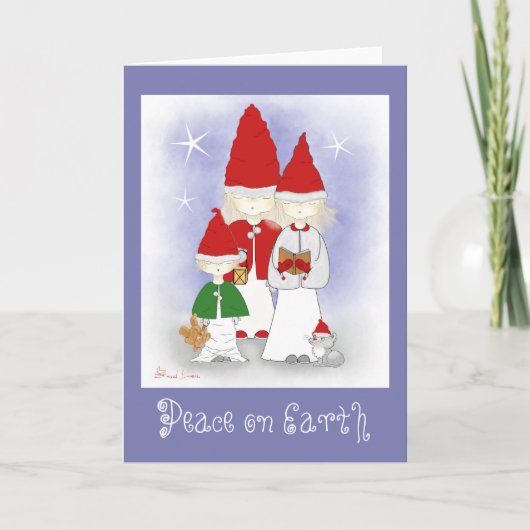 Peace on Earthクリスマスグリーティングカード シーズンカード (正面)