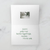 Peace on Earthクリスマスグリーティングカード シーズンカード (内部)