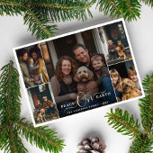 Peace On Earthクリスマスファミリー5フォトコラージュ シーズンカード