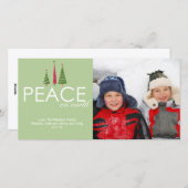 Peace on Earthクリスマスフォトカード シーズンカード (正面/裏面)