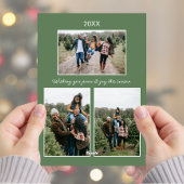 Peace on Earthクリスマスホリデーカスタム写真 シーズンカード