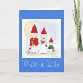 Peace on Earthクリスマスホリデーグリーティングカード シーズンカード