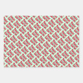 PEACE ON EARTHクリスマスホリデーハンドドロードバラエティ ラッピングペーパーシート (正面2)