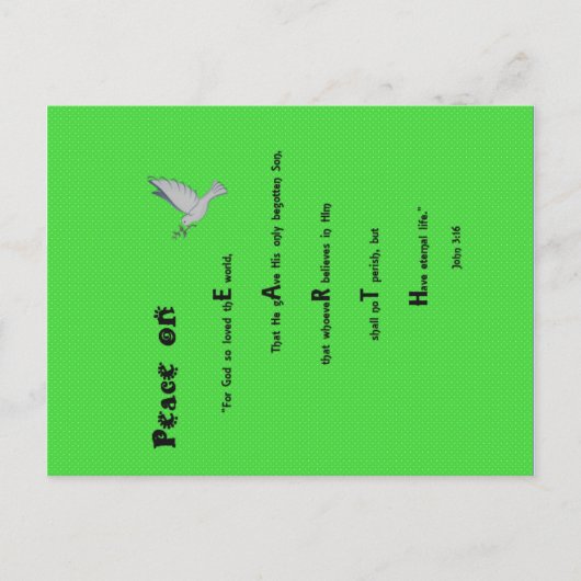 Peace on Earthクリスマスポストカード シーズンポストカード (正面)