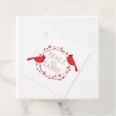 Peace on Earthクリスマス深紅色 フェイバータグ (インサイチュ)